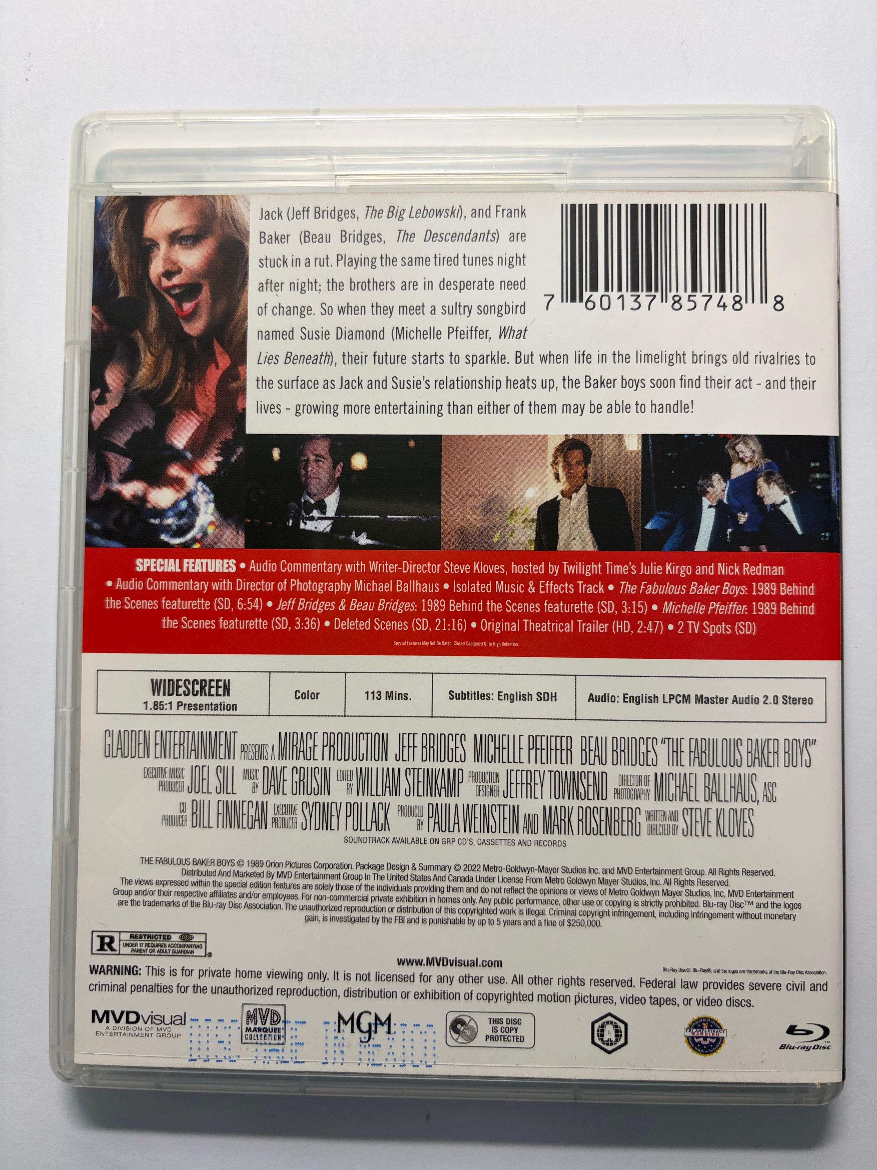 The Fabulous Baker Boys (95% New)